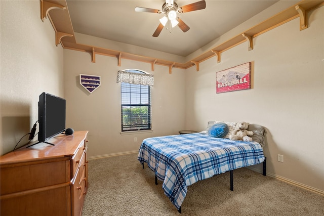 13431 Kira Ln, Justin, TX 76247 - bedroom with light colored carpet and a ceiling fan