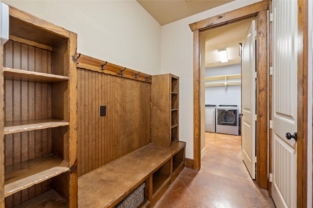 13431 Kira Ln, Justin, TX 76247 - mudroom with independent washer and dryer and concrete flooring