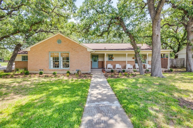 2528 Royal Ln, Denton, TX 76209 - single story home featuring brick siding and covered porch