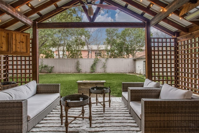 6110 Del Norte Ln, Dallas, TX 75225 - fenced backyard featuring an outdoor hangout area
