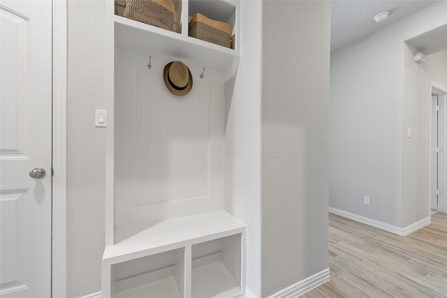 1420 Whitetail Ln, Azle, TX 76020 - mudroom with light wood-style floors and baseboards