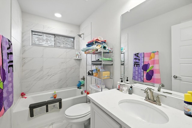 4336 Westminster Ave, Celina, TX 76227 - bathroom with shower / bath combination, vanity, and marble finish flooring