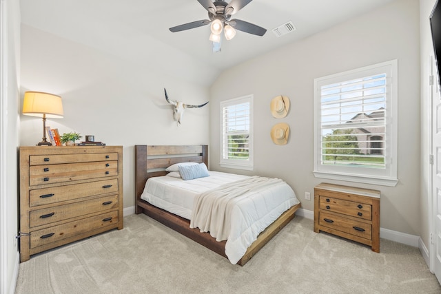 2102 Clearwater Way, Royse City, TX 75189 - carpeted bedroom featuring lofted ceiling and ceiling fan