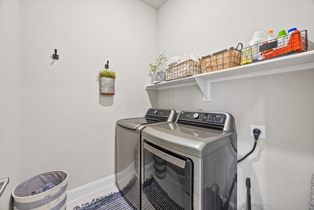 2102 Clearwater Way, Royse City, TX 75189 - laundry room with washer and dryer and tile patterned flooring