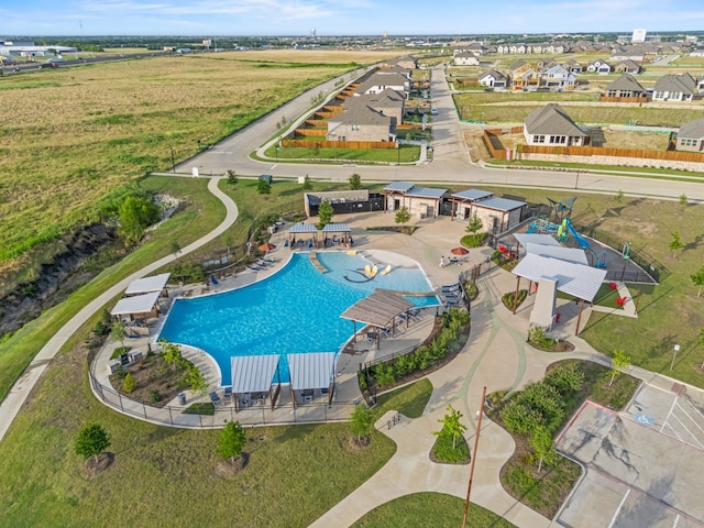 2102 Clearwater Way, Royse City, TX 75189 - aerial view of property and surrounding area with a pool area