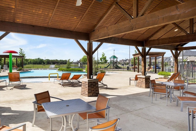 5223 Amistad Ave, Royse City, TX 75189 - view of patio with a community pool
