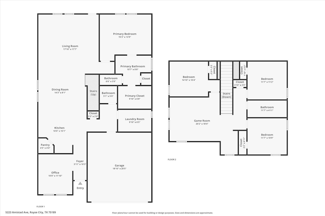 5223 Amistad Ave, Royse City, TX 75189 - view of floor plan / room layout