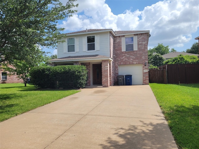 2322 Tan Oak Dr, Dallas, TX 75212 - traditional-style home featuring brick siding, a garage, and driveway