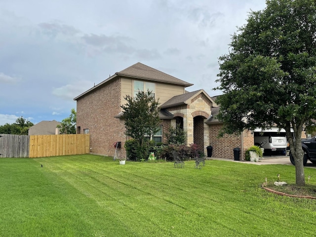1603 Pacific Ave, Ennis, TX 75119 - view of front of home with brick siding and an attached garage