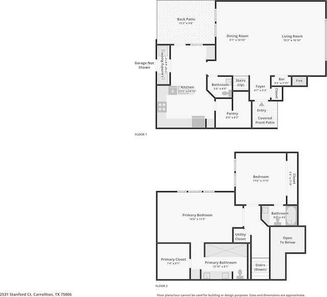 2531 Stanford Ct, Carrollton, TX 75006 - view of floor plan / room layout
