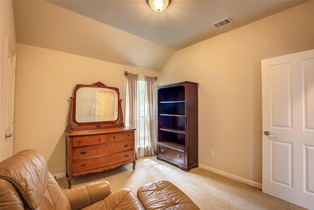 1813 Ranch Rd, Royse City, TX 75189 - sitting room featuring light carpet and lofted ceiling