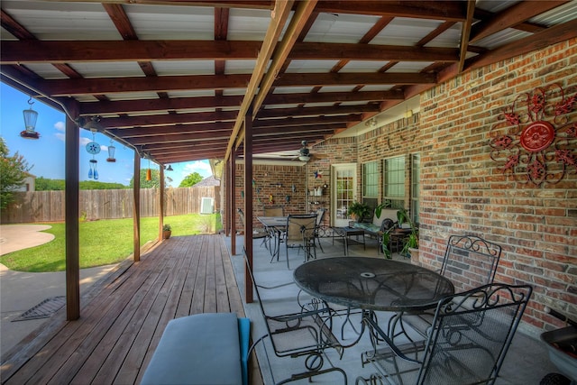 1813 Ranch Rd, Royse City, TX 75189 - deck with outdoor dining space and a fenced backyard