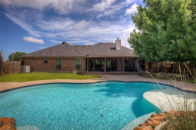 1813 Ranch Rd, Royse City, TX 75189 - view of pool with a fenced backyard and a patio