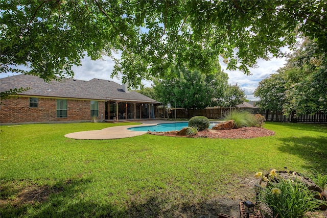 1813 Ranch Rd, Royse City, TX 75189 - fenced backyard with a patio