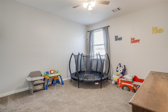 1148 Blue Sky Ln, Burleson, TX 76058 - playroom with carpet flooring and ceiling fan