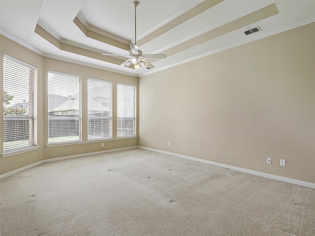 800 Rock Hill Rd, Prosper, TX 75078 - spare room with crown molding, plenty of natural light, carpet, and ceiling fan