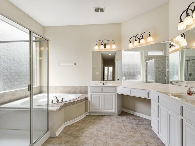 800 Rock Hill Rd, Prosper, TX 75078 - full bath with double vanity, a shower stall, and a bath