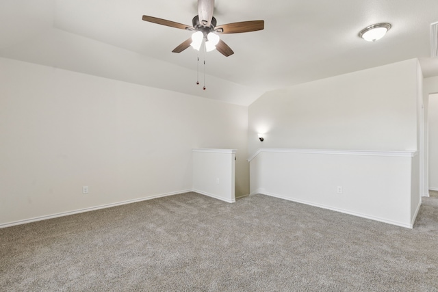 313 Pimlico Way, Ponder, TX 76259 - bonus room with vaulted ceiling, carpet flooring, and a ceiling fan