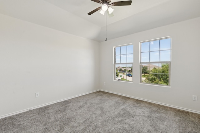 313 Pimlico Way, Ponder, TX 76259 - carpeted empty room with a ceiling fan and lofted ceiling