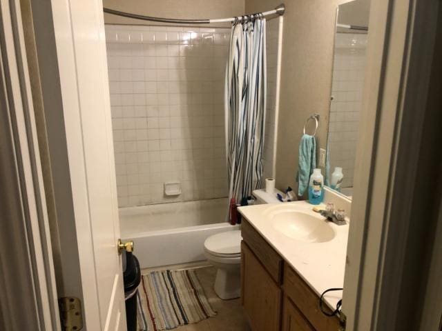2542 Dove Crossing Dr, New Braunfels, TX 78130 - full bathroom with vanity, shower / tub combo with curtain, and tile patterned flooring