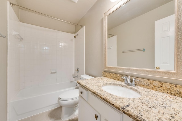 3032 Silver Springs Ln, Plano, TX 75025 - bathroom featuring vanity, shower / bathtub combination, and tile patterned flooring