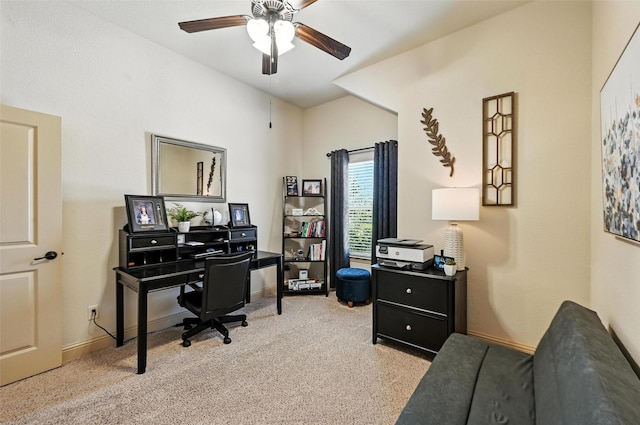 6513 Deer Horn Dr, Fort Worth, TX 76179 - office space featuring light carpet and a ceiling fan
