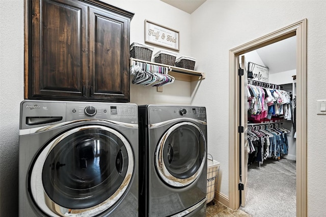 6513 Deer Horn Dr, Fort Worth, TX 76179 - washroom featuring washer and dryer and cabinet space