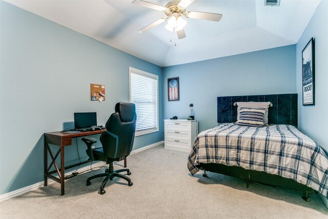 3816 Shady Meadow Dr, Grapevine, TX 76051 - carpeted bedroom featuring an office area and ceiling fan