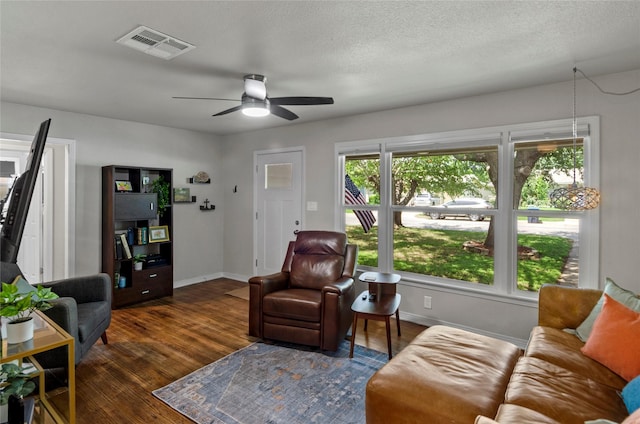 3137 Tex Blvd, Fort Worth, TX 76116 - living room with wood finished floors and a ceiling fan