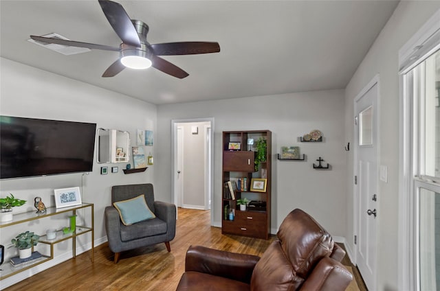 3137 Tex Blvd, Fort Worth, TX 76116 - living area with wood finished floors and ceiling fan