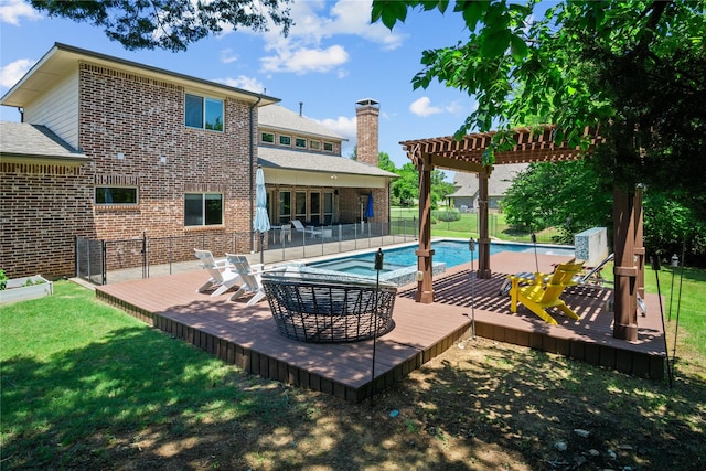 6901 Hickory Hill Cir, Argyle, TX 76226 - view of swimming pool featuring a deck