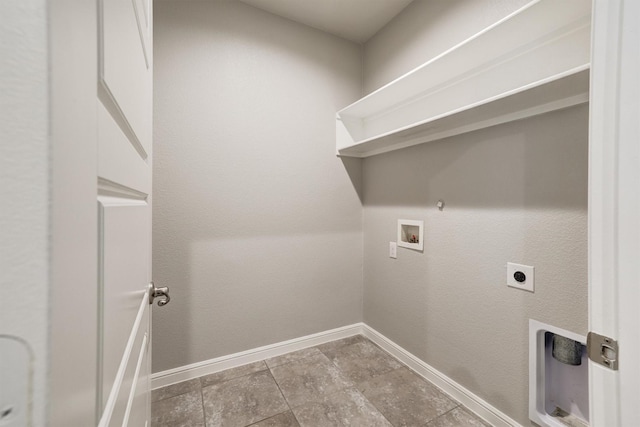 601 Redding Dr, Saginaw, TX 76131 - washroom with hookup for a washing machine, electric dryer hookup, hookup for a gas dryer, and stone finish floors