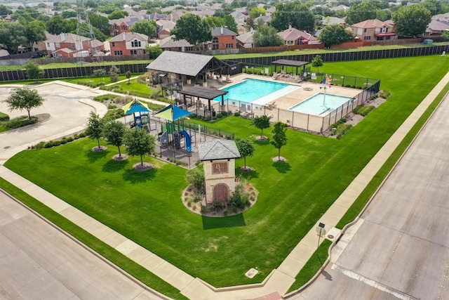 601 Redding Dr, Saginaw, TX 76131 - aerial view of residential area with a pool