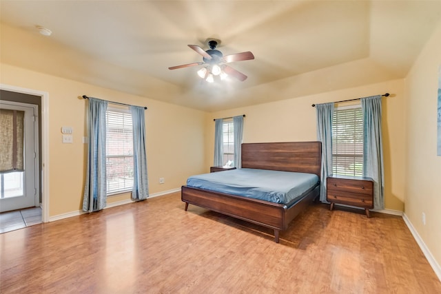 1306 Glendover Dr, Allen, TX 75013 - bedroom with wood finished floors and a ceiling fan
