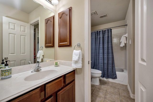 700 Paradise Cv, Shady Shores, TX 76208 - bathroom with vanity, tile patterned flooring, and shower / tub combo