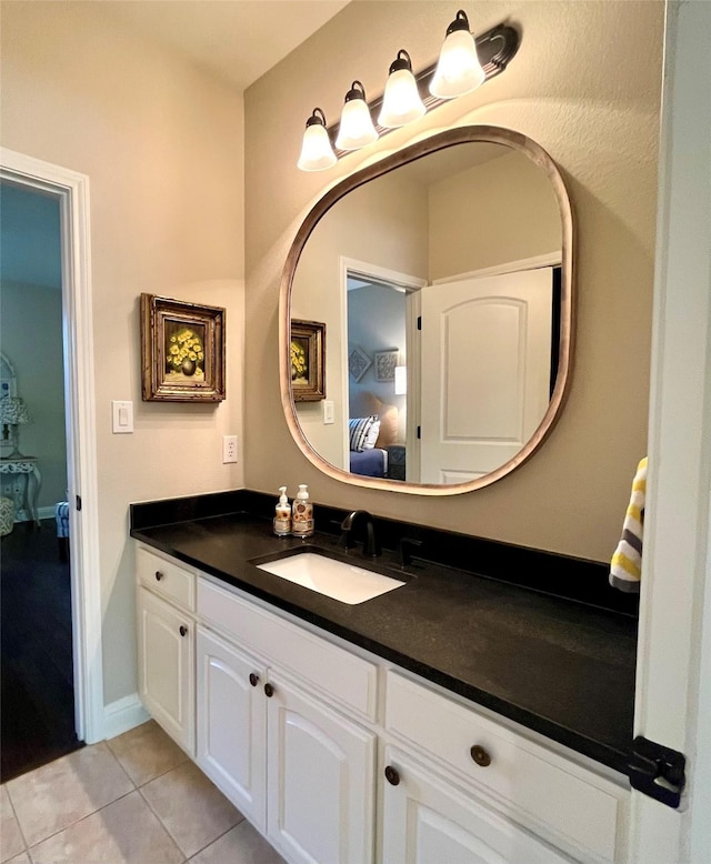 4716 Eva Pl, Plano, TX 75093 - bathroom featuring ensuite bathroom, vanity, and tile patterned floors