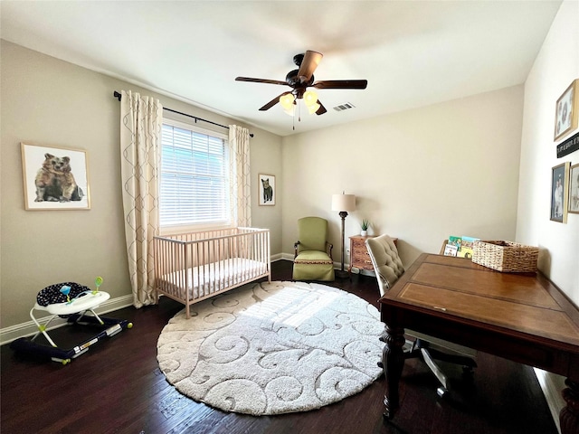 4716 Eva Pl, Plano, TX 75093 - bedroom featuring wood finished floors and ceiling fan