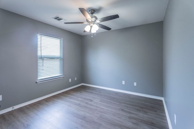 3106 Connor Ln, Wylie, TX 75098 - empty room with ceiling fan and wood finished floors