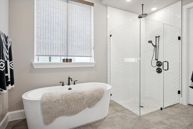 15111 Spider Lily Rd, Frisco, TX 75035 - full bathroom with a shower stall and a freestanding tub