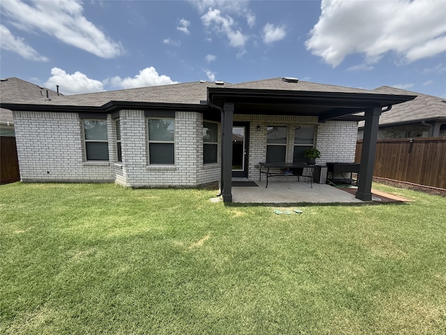 8932 Lantana Meadow Dr, Fort Worth, TX 76131 - rear view of house featuring brick siding, a patio area, and roof with shingles
