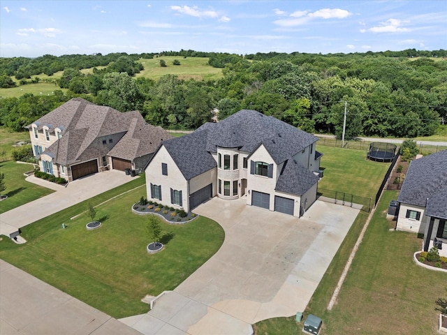 4618 Sky Harbor Dr, Rockwall, TX 75087 - aerial view of property and surrounding area with a forest