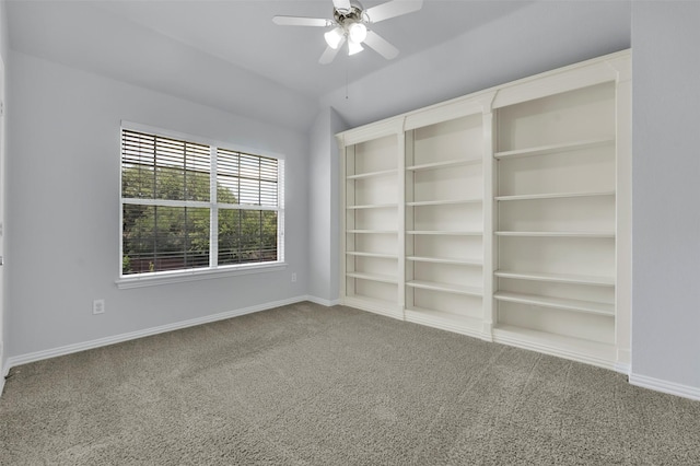 8504 Beatton Ct, Plano, TX 75025 - unfurnished room featuring carpet, a ceiling fan, and vaulted ceiling