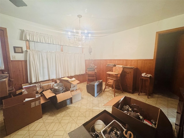 311 E Newland Dr, Robinson, TX 76706 - interior space with wainscoting and wooden walls