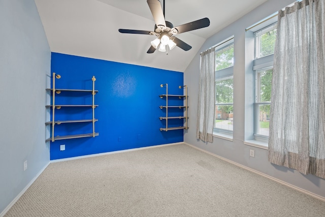 4147 Woodside Knl, Grapevine, TX 76051 - carpeted spare room with lofted ceiling and a ceiling fan