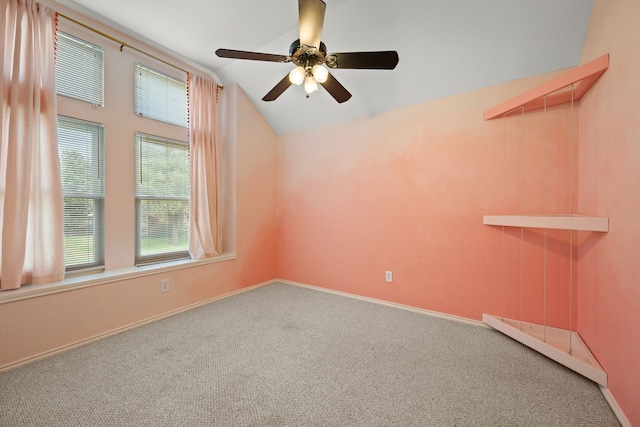 4147 Woodside Knl, Grapevine, TX 76051 - unfurnished room featuring carpet floors, ceiling fan, and vaulted ceiling