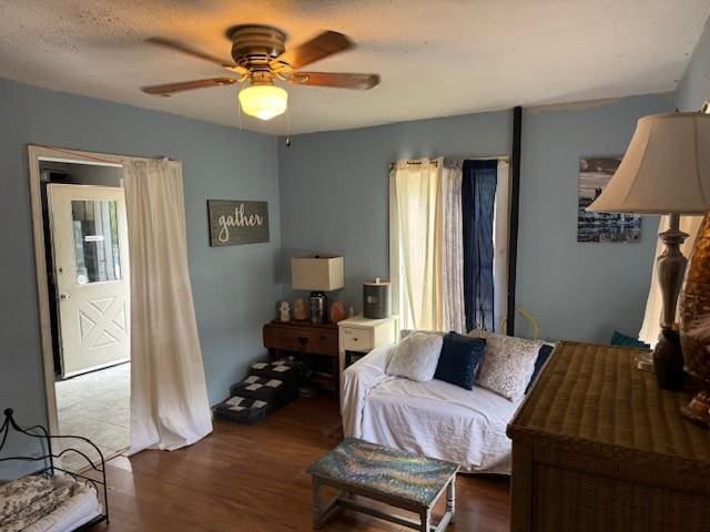 5829 Waddell St, Sansom Park, TX 76114 - bedroom with wood finished floors and ceiling fan