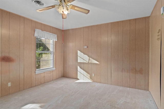 10230 Kilkenny Pl, Dallas, TX 75228 - carpeted empty room with ceiling fan and wooden walls