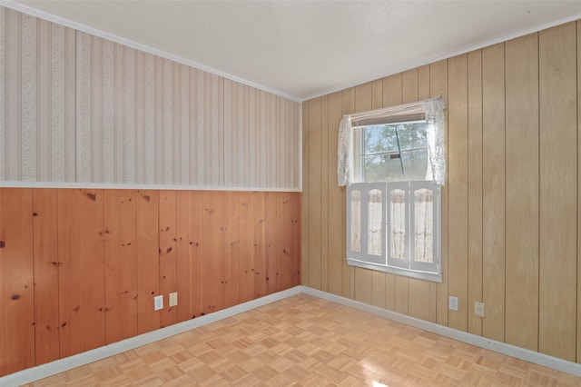 10230 Kilkenny Pl, Dallas, TX 75228 - unfurnished room featuring baseboards and wood walls