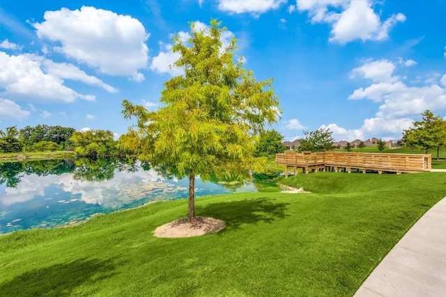 3323 Royal Ridge Dr, Rockwall, TX 75087 - view of property's community featuring a water view and a lawn