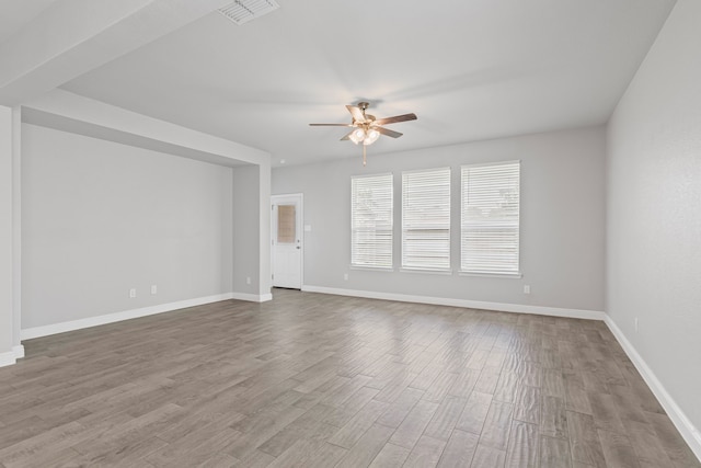 724 Cromane Rd, Fort Worth, TX 76052 - empty room featuring a ceiling fan and wood finished floors